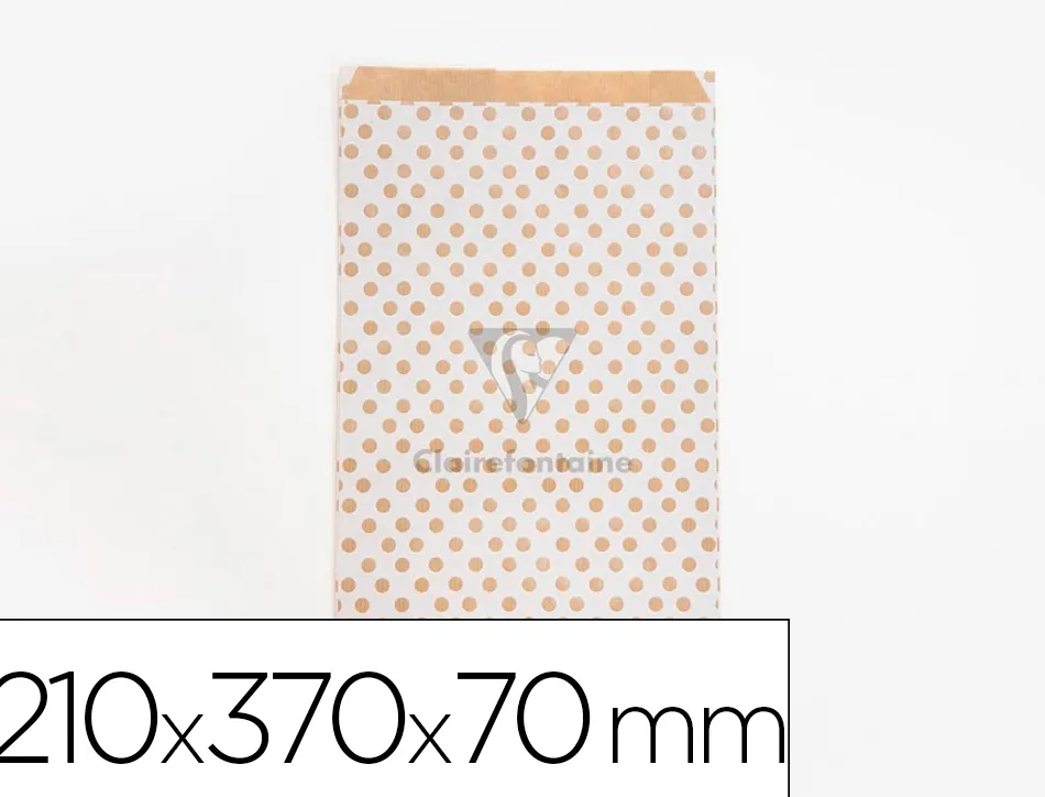 Pochettes kraft fond blanc 50g/m 21x37+7 cm sachet de 50 un