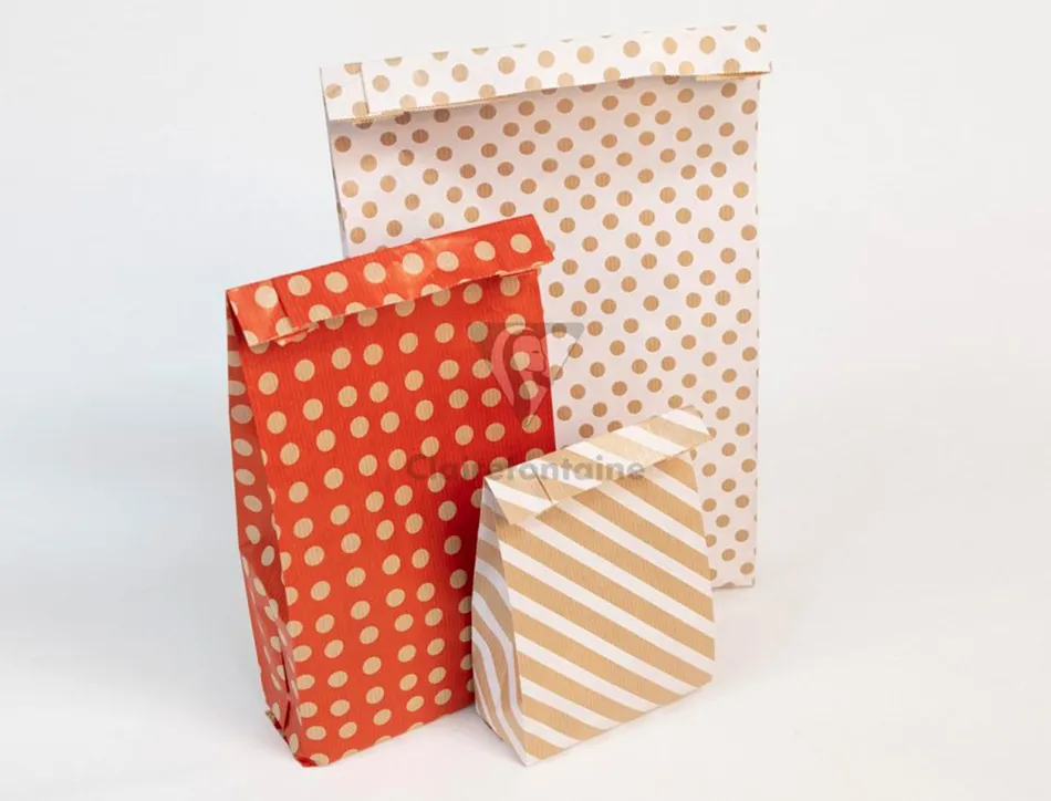 Pochettes kraft fond blanc 50g/m 21x37+7 cm sachet de 50 un