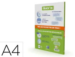 Pochettes perfor es quickin oxford en polypropyl ne 21x29.7 cm 11 trous a4 50 microns lot de 60 unites
