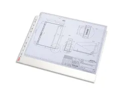 Pochettes perforees leitz a3 paysage polypropylene 75 microns grainees boîte de 50
