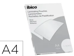 Pochettes plastification ibico format a4 75 microns boite de 100 unites