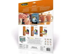Pochettes plastification fellowes admire polyester transparent resistant eau format a3 80 microns bt de 25