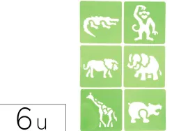 Pochoir adhesif pw international animaux 700x100mm 6 unites