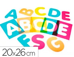 Pochoir alphabet culture club en plastique lettres majuscules 20x16cm paquet 26 unites