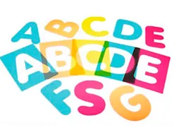 Pochoir alphabet culture club en plastique lettres majuscules 20x16cm paquet 26 unites
