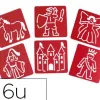Pochoir oz international thème princesses et chevaliers 150x150mm lot 6 unités