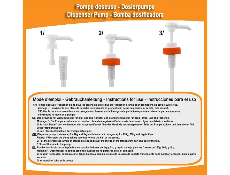 Pompe doseuse o color pour gros flacons de colle 2 a 5l