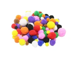 Pompon o color tailles et coloris assortis lot de 300 pieces