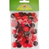 Pompons a la couleur graine creative 15 mm 45 pieces coloris rouge