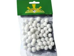 Pompons a la couleur graine creative 15 mm 45 pieces coloris blanc