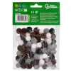 Pompons de couleur liderpapel diametre 1,5cm coloris nuances neutres assortis sachet 80 unites