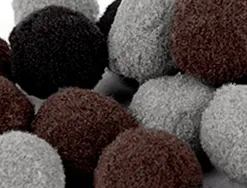 Pompons de couleur liderpapel diametre 1cm coloris nuances neutres assortis sachet 120 unites