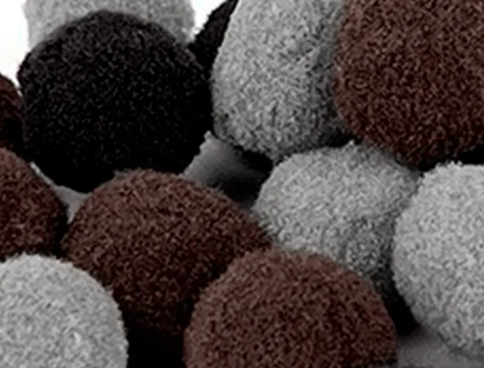 Pompons de couleur liderpapel diametre 1cm coloris nuances neutres assortis sachet 120 unites