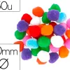 Pompons fontorpin polypropylene grande taille 50mm mix couleurs assorties 50 unites