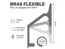 Porte ecran platinium double