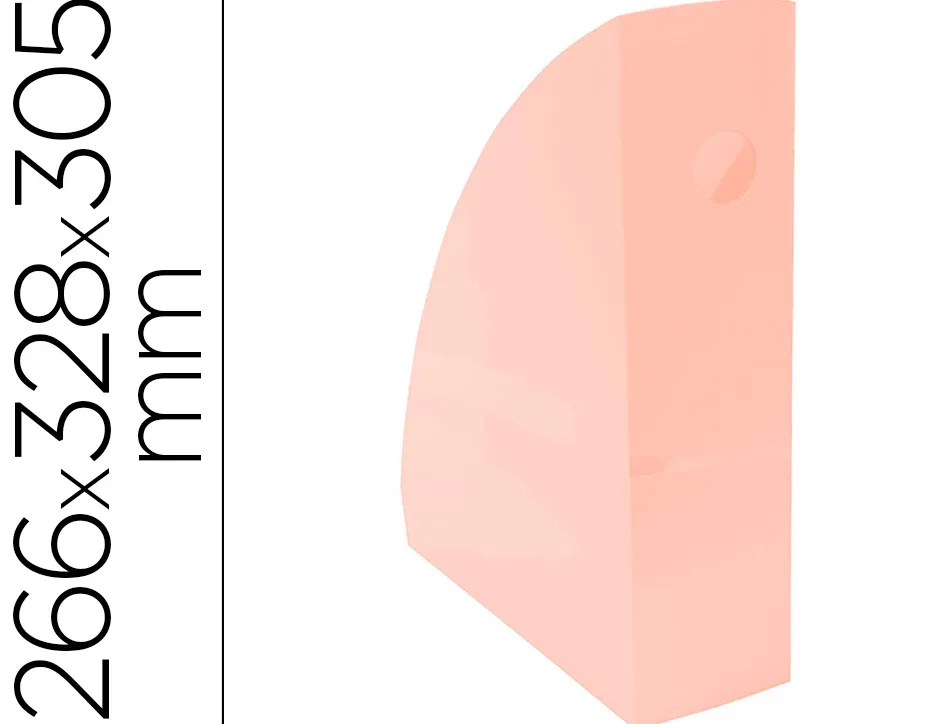 Porte revues exacompta mag-cube pour documents a4 pastel corail