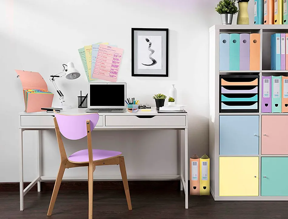 Porte revuesexacompta mag-cube pour documents a4 pastel mauve pastel