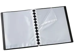 Porte vues geode essentiel recycle personnalisable 60 vues polypropylene a4 maxi coloris noir