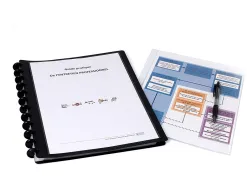 Porte vues geode essentiel recycle personnalisable 60 vues polypropylene a4 maxi coloris noir
