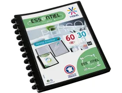 Porte vues geode essentiel recycle personnalisable 60 vues polypropylene a4 maxi coloris noir