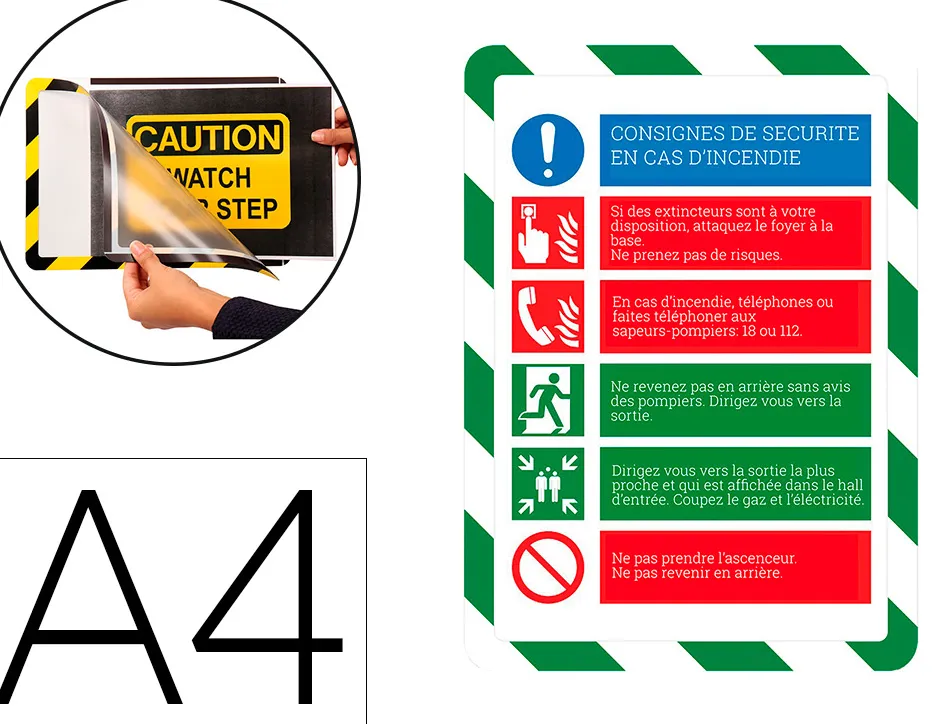 Porte-affiche a4 adh. sauvet.