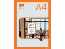 Porte-affiche nobo magnetique autocollant a4 cadre coloris orange