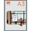 Porte-affiche nobo magnetique autocollant a3 cadre coloris gris