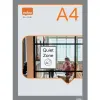 Porte-affiche nobo magnetique autocollant a4 cadre coloris gris