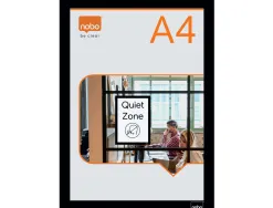 Porte-affiche nobo magnetique autocollant a4 cadre coloris noir