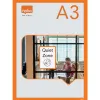 Porte-affiche nobo magnetique autocollant a3 cadre coloris orange