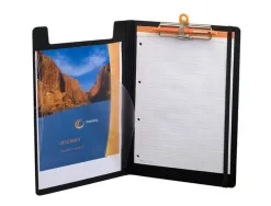 Porte-bloc exacompta exaboard a4 rabat clip métal solide porte-stylo fermeture élastique 23,5x33,5cm coloris noir