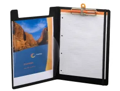 Porte-bloc exacompta exaboard a4 rabat clip métal solide porte-stylo fermeture élastique 23,5x33,5cm coloris noir