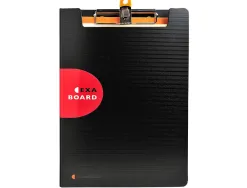 Porte-bloc exacompta exaboard a4 rabat clip métal solide porte-stylo fermeture élastique 23,5x33,5cm coloris noir