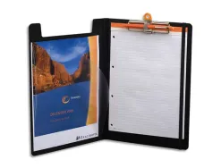 Porte-bloc exacompta exaboard a4 rabat clip métal solide porte-stylo fermeture élastique 23,5x33,5cm coloris noir
