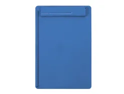 Porte-bloc maul go a4 plastique recycle porte-stylo integre dans pince coloris bleu