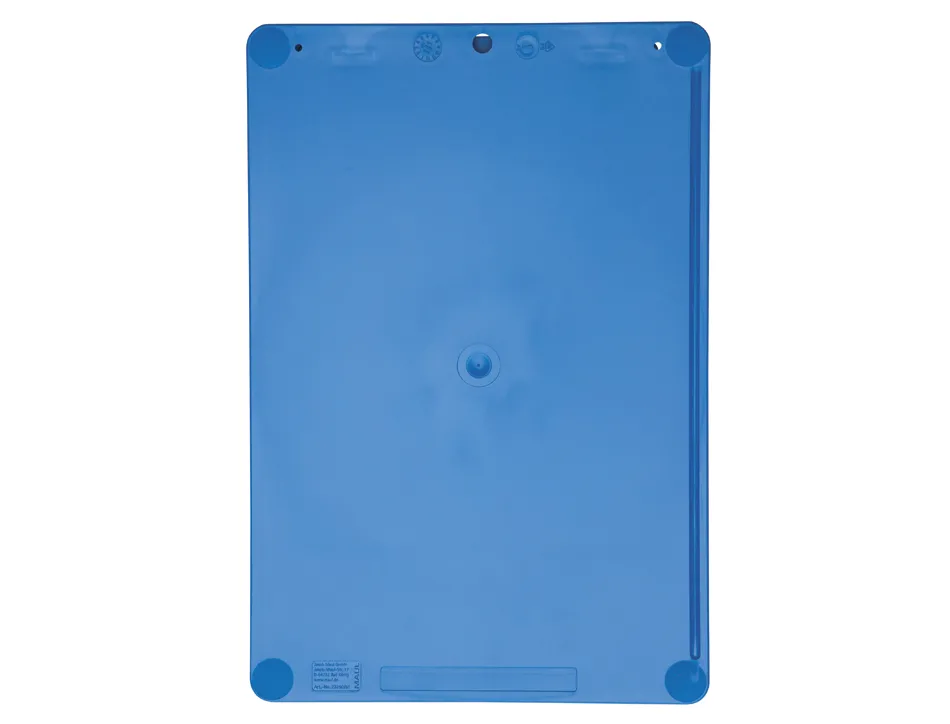 Porte-bloc maul go a4 plastique recycle porte-stylo integre dans pince coloris bleu