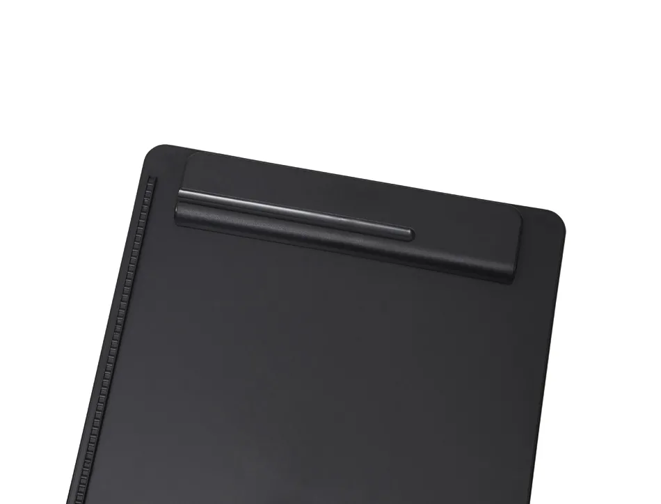 Porte-bloc maul go a4 plastique recycle porte-stylo integre dans pince coloris noir