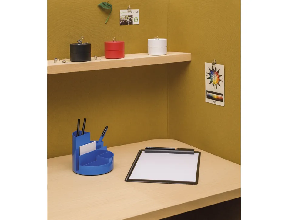 Porte-bloc maul go a4 plastique recycle porte-stylo integre dans pince coloris noir