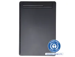 Porte-bloc maul go a4 plastique recycle porte-stylo integre dans pince coloris noir