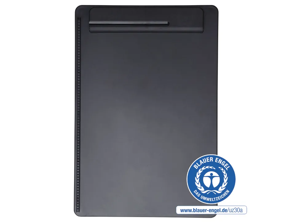 Porte-bloc maul go a4 plastique recycle porte-stylo integre dans pince coloris noir