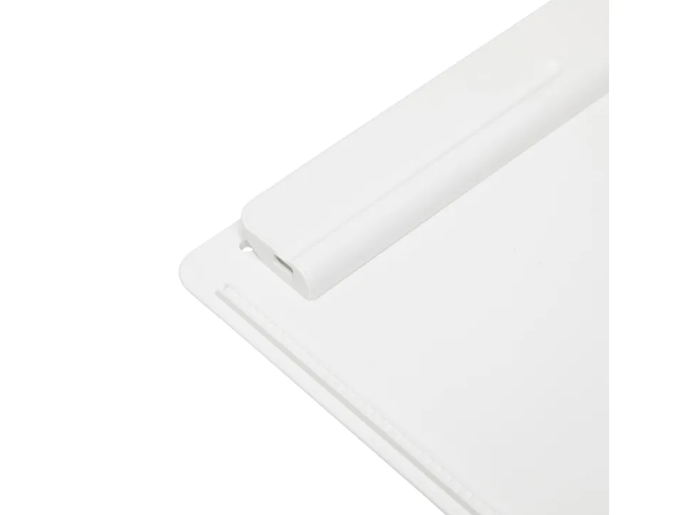 Porte-bloc maul go a4 plastique recycle porte-stylo integre dans pince coloris blanc