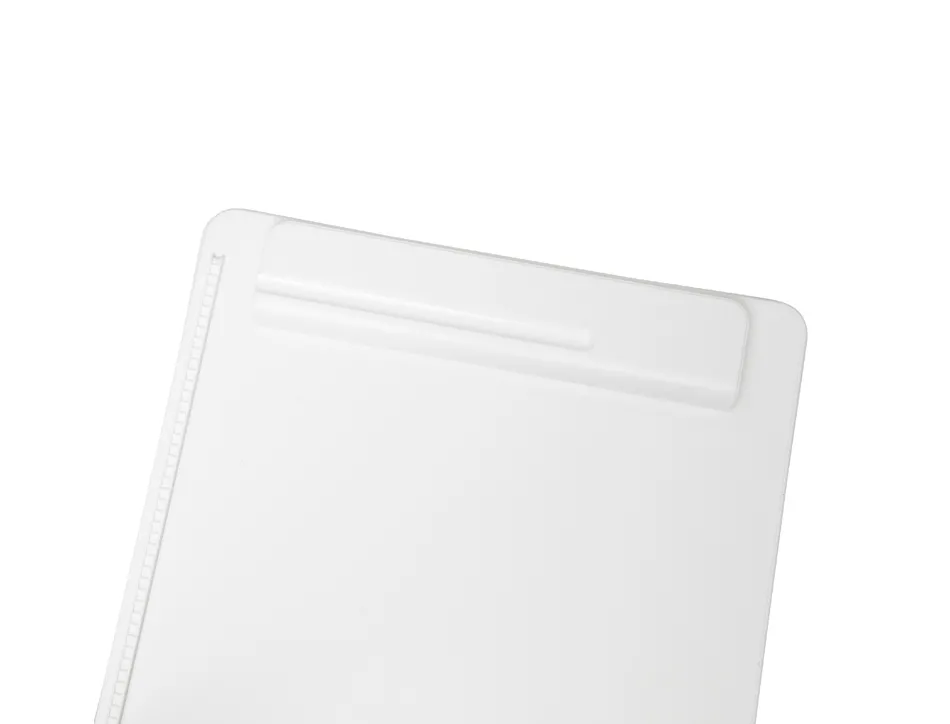 Porte-bloc maul go a4 plastique recycle porte-stylo integre dans pince coloris blanc