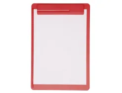 Porte-bloc maul go a4 plastique recycle porte-stylo integre dans pince coloris rouge