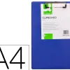 Porte-bloc q-connect carton recouvert pvc épaisseur 3mm porte-stylo 220x310mm coloris bleu