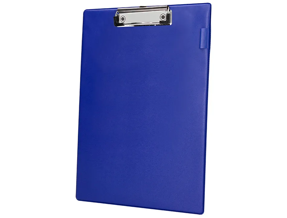Porte-bloc q-connect carton recouvert pvc épaisseur 3mm porte-stylo 220x310mm coloris bleu
