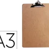 Porte-bloc q-connect carton extra rigide a3 pince métallique