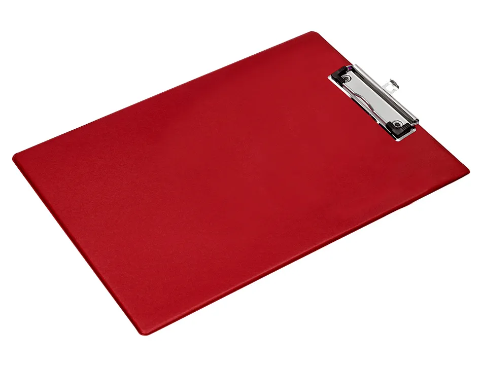 Porte-bloc q-connect din a4 plastique 50% recycle epaisseur 2,1mm coloris rouge