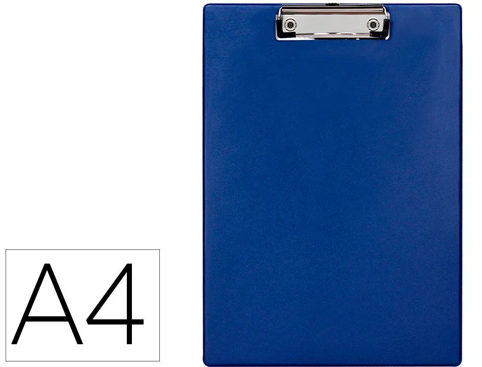 Porte-bloc q-connect din a4 plastique 50% recycle epaisseur 2,1mm coloris bleu