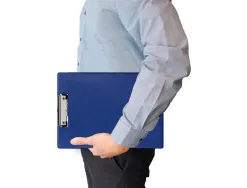 Porte-bloc q-connect din a4 plastique 50% recycle epaisseur 2,1mm coloris bleu