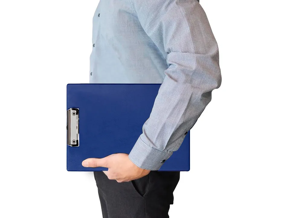 Porte-bloc q-connect din a4 plastique 50% recycle epaisseur 2,1mm coloris bleu